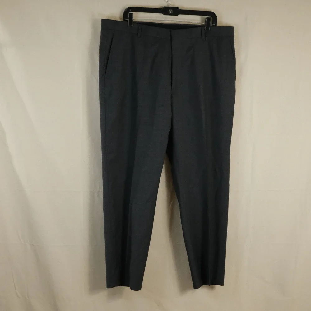 Jos. A. Bank 46R Slim Fit Suit 38x28 100% Wool Gray Two Button Double Vented